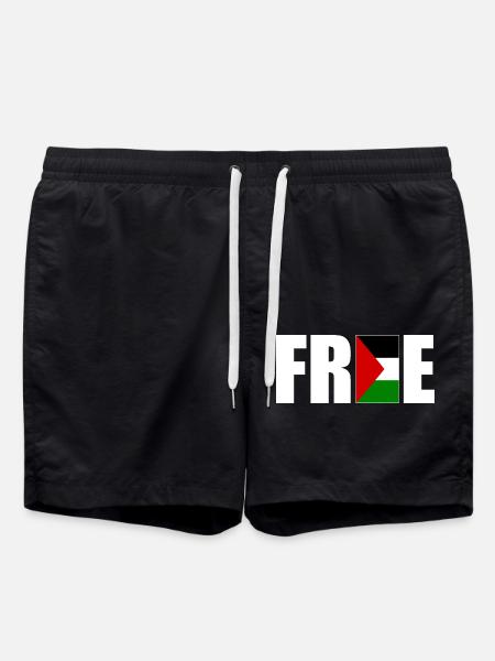 Free palestine - Swim Trunks - black