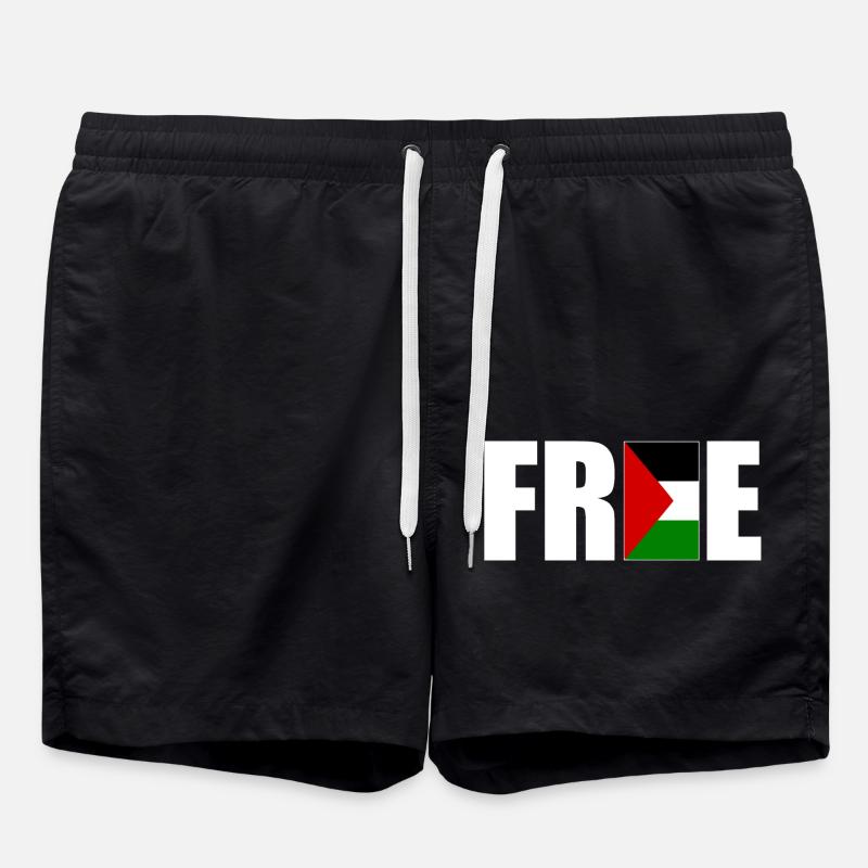 Free palestine - Swim Trunks - black