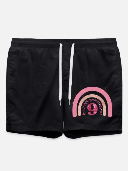 9e anniversaire rainbow rose - Short de bain - noir