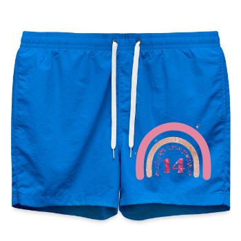 14e anniversaire rainbow rose - Short de bain - cobalt blue - Devant
