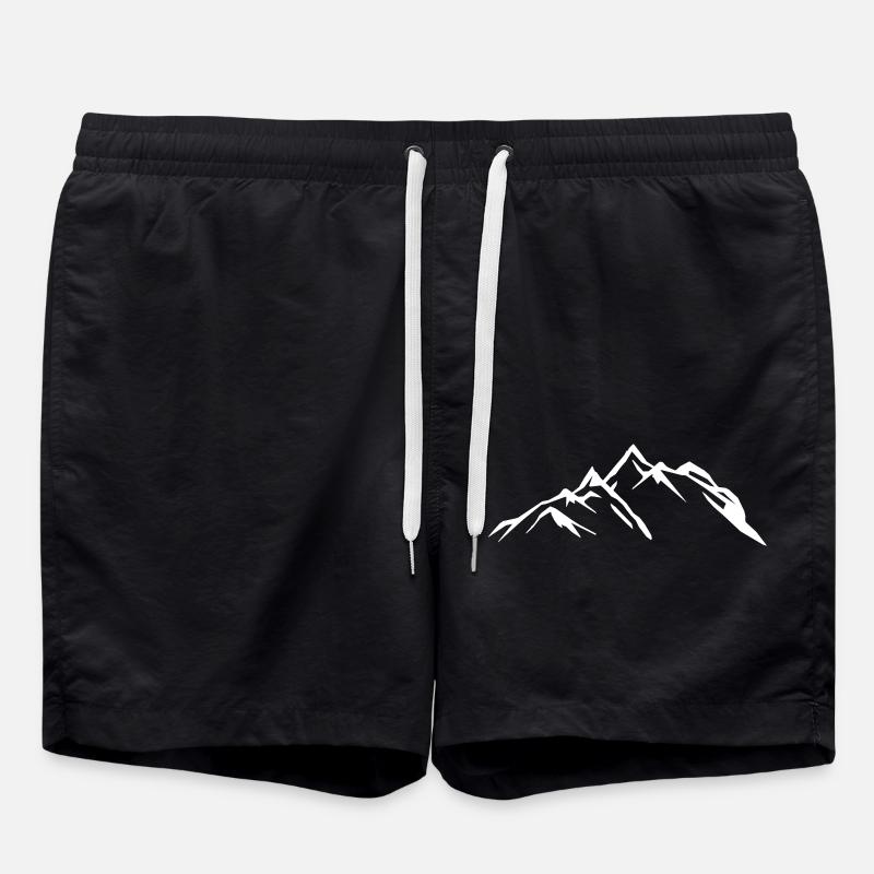 mountains - Swim Trunks - black