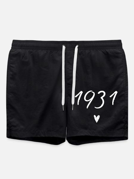 1931 Heart Anniversary - Swim Trunks - black