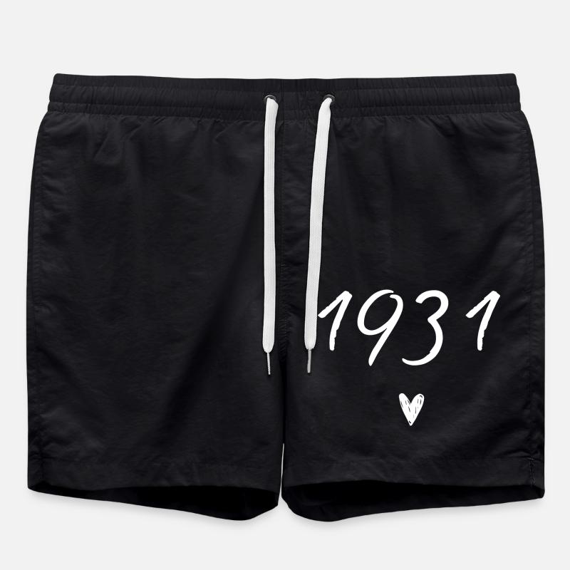 1931 coeur anniversaire - Short de bain - noir