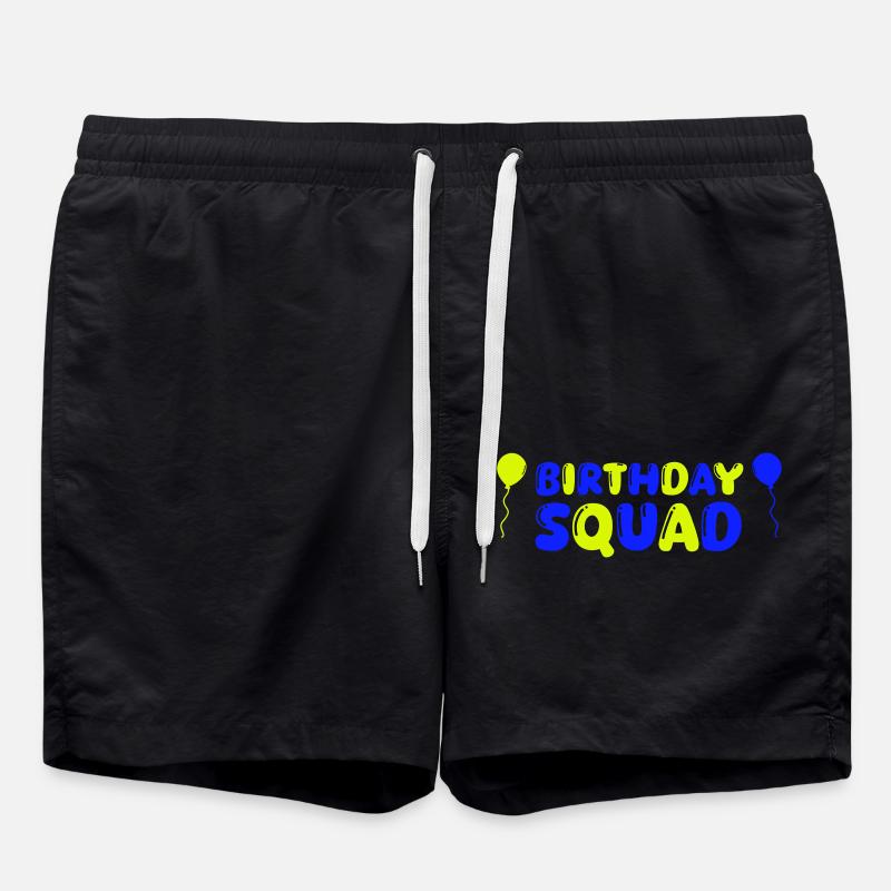 Birthday Squad 02 - Swim Trunks - black