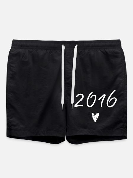 2016 Heart Anniversary - Swim Trunks - black