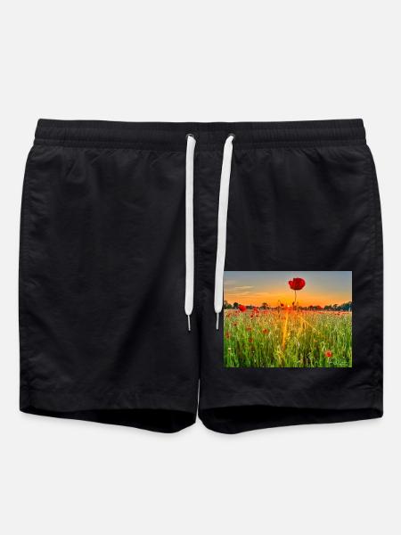 Mohnfeld Wolfsburg - Badeshorts - Schwarz
