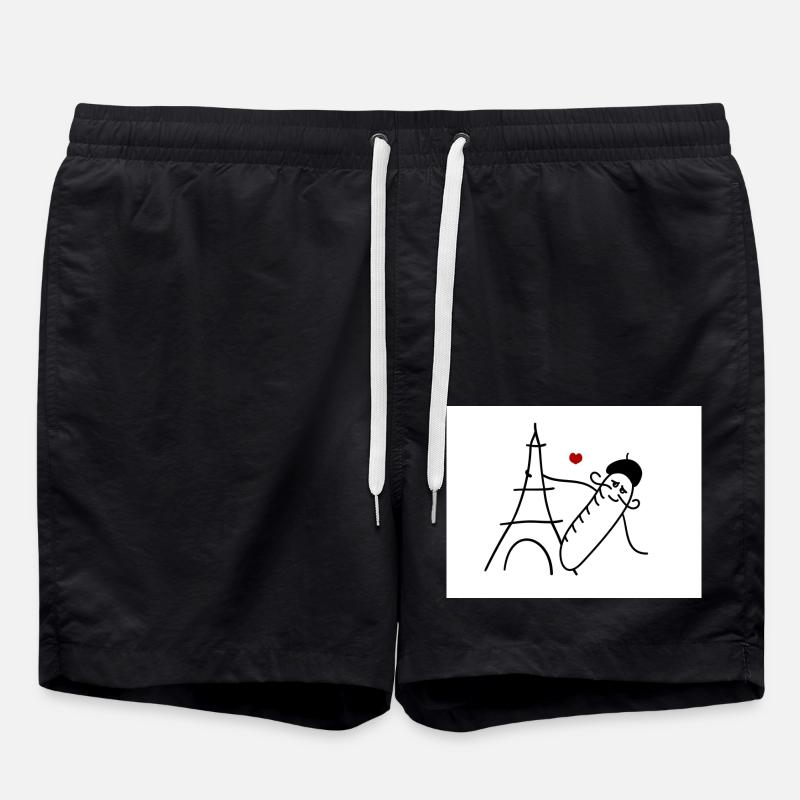 Frankreich liebe - Badeshorts - Schwarz