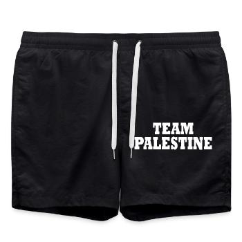 Team palestine - Short de bain - noir - Devant - AI Model Male 185 light (185cm)