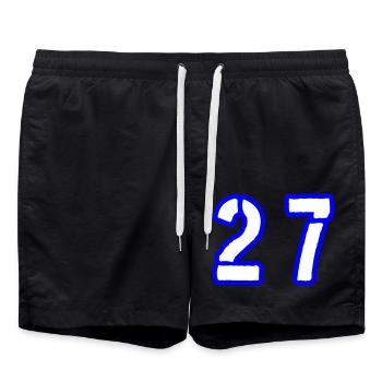 27 Symbole numérique - Short de bain - noir - Devant - AI Model Male 185 light (185cm)