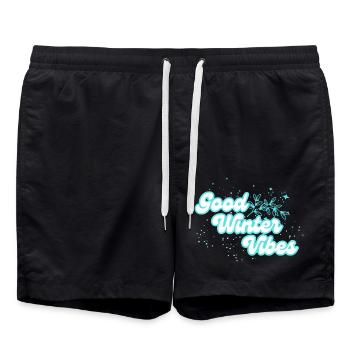 Winter Vibes - Badeshorts - Schwarz - Vorne - AI Model Male 185 light (185cm)