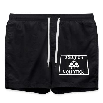 à la pollution, solution - Short de bain - noir - Devant - AI Model Male 185 light (185cm)