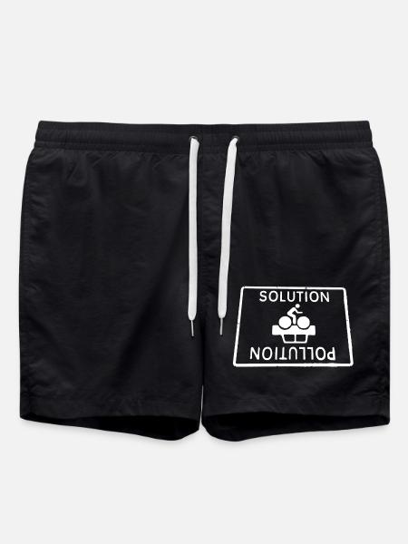 à la pollution, solution - Short de bain - noir