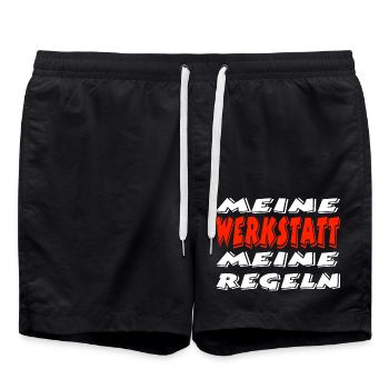 Auto - Badeshorts - Schwarz - Vorne - AI Model Male 185 light (185cm)