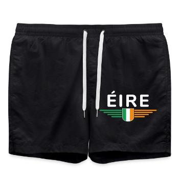 I Love Ireland Elegance Style Design T-Shirt - Swim Trunks - black - Front - AI Model Male 185 light (185cm)