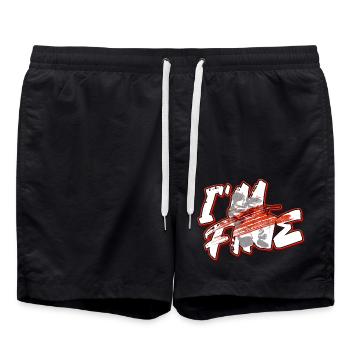 Ich bin ein Paintballer, der den Treffer wegwischt - Badeshorts - Schwarz - Vorne - AI Model Male 185 light (185cm)