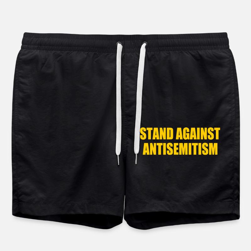 stand against antisemitism - Swim Trunks - black