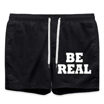 Be real - Badeshorts - Schwarz - Vorne - AI Model Male 185 light (185cm)