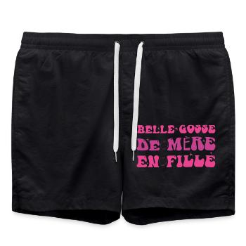 Schönes Kind von der Mutter bis zur Tochter - Badeshorts - Schwarz - Vorne - AI Model Male 185 light (185cm)