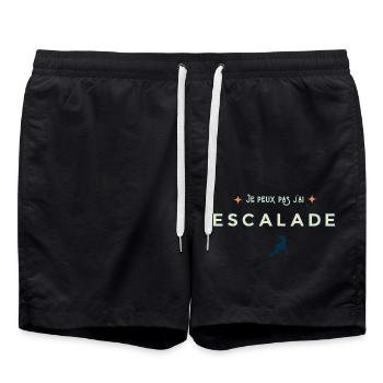 J’peux pas j’ai escalade - idée cadeau humour - Short de bain - noir - Devant - AI Model Male 185 light (185cm)