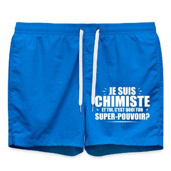 I am a Chemist. What's your superpower? - Swim Trunks - cobalt blue - Front