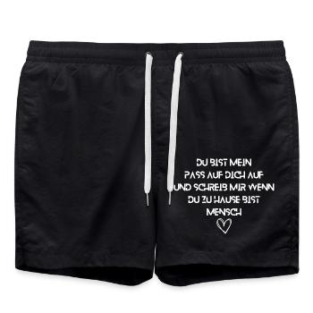L’amour véritable Mon chéri Personne préférée Aime-toi - Short de bain - noir - Devant - AI Model Male 185 light (185cm)