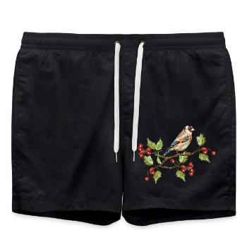 Oiseau coloré - Short de bain - noir - Devant - AI Model Male 185 light (185cm)