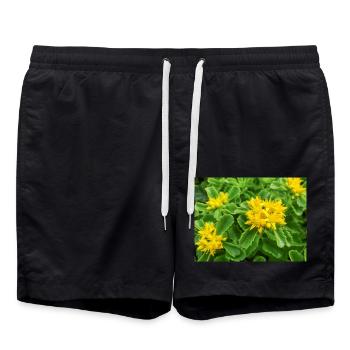 Fetthenne auch Sedum auch Orpine Ewige Fetthenne - Badeshorts - Schwarz - Vorne - AI Model Male 185 light (185cm)