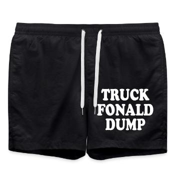 truck fonald dump - Badeshorts - Schwarz - Vorne - AI Model Male 185 light (185cm)