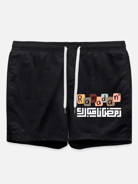 Ramadan Mubarak - Swim Trunks - black