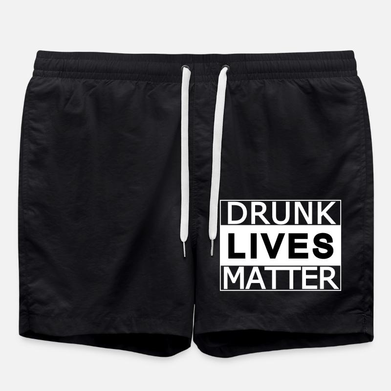 Drunk lives matter - Swim Trunks - black