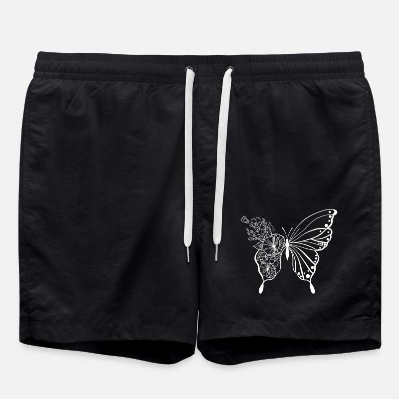 Butterfly - Swim Trunks - black
