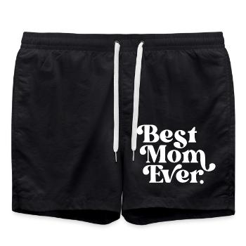 Meilleure maman de tous les temps Appréciation Typographie - Short de bain - noir - Devant - AI Model Male 185 light (185cm)
