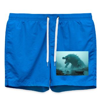 Afanc, keltisch-walisisches Seeungeheuer einer alten Legende - Badeshorts - Cobalt blue - Vorne