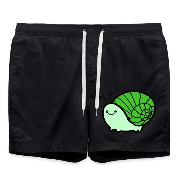 Escargot 02 - Short de bain - noir - Devant - AI Model Male 185 light (185cm)