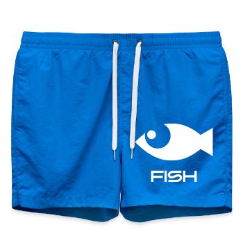 Icône de poisson minimaliste Pêche Mer Océan - Short de bain - cobalt blue - Devant