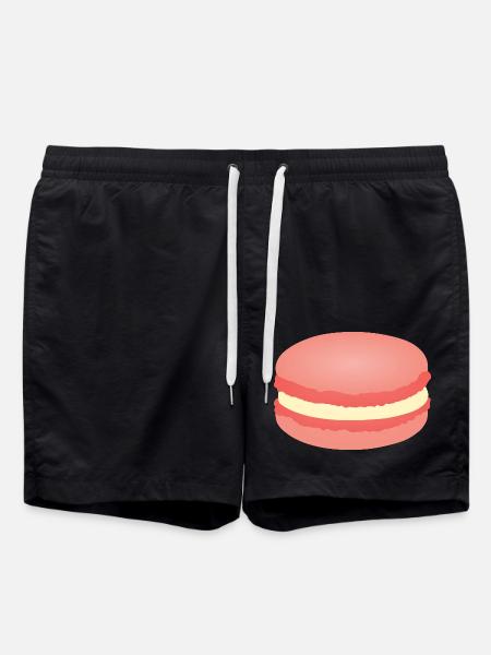 Rosa Macaron - Badeshorts - Schwarz