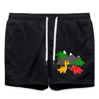 Dino World - Swim Trunks - black - Front - AI Model Male 185 light (185cm)