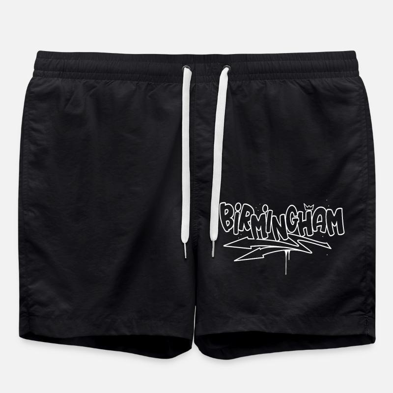 Birmingham Graffiti - Badeshorts - Schwarz