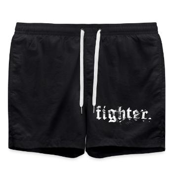 FischerS fighter. broken in weiß - Badeshorts - Schwarz - Vorne - AI Model Male 185 light (185cm)