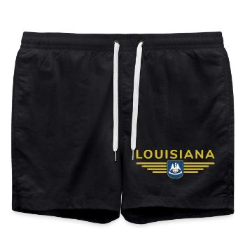 Louisiana Fan T-Shirt – Perfect for fans! - Swim Trunks - black - Front - AI Model Male 185 light (185cm)