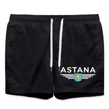 Astana Design – Moderne und Tradition - Badeshorts - Schwarz - Vorne - AI Model Male 185 light (185cm)