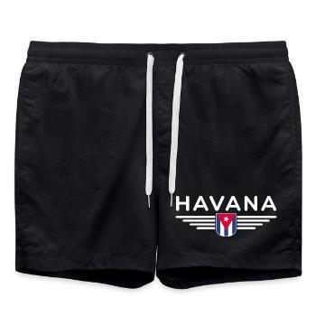 Style Havane – Parfait pour les fans - Short de bain - noir - Devant - AI Model Male 185 light (185cm)