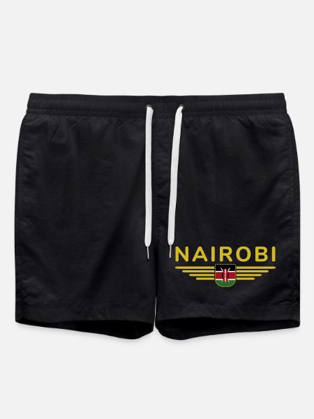 Fans de Nairobi : T-shirt pour les amoureux du Kenya - Short de bain - noir