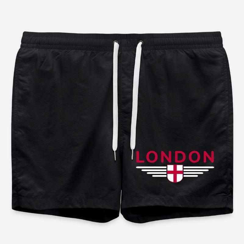Londres, Angleterre, Fan T-Shirt Design - Short de bain - noir