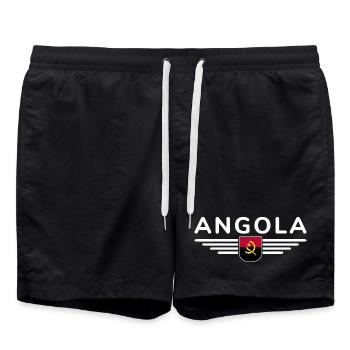 Angola Design – Fierté d’Afrique - Short de bain - noir - Devant - AI Model Male 185 light (185cm)