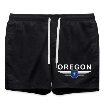 Oregon Fan T-Shirt – Must-Have für Fans - Badeshorts - Schwarz - Vorne - AI Model Male 185 light (185cm)