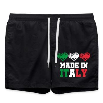 Made in Italy Rome Venice Tuscany Gift - Swim Trunks - black - Front - AI Model Male 185 light (185cm)