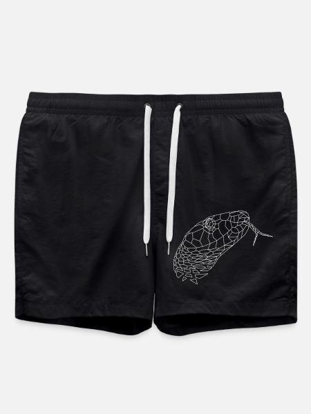 Snake geometric - Swim Trunks - black