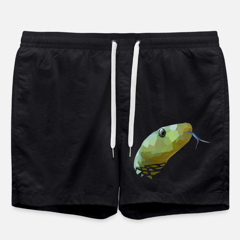 Schlange Schlangenkopf - Badeshorts - Schwarz