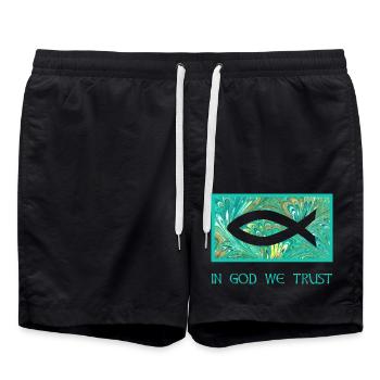 fisch ichthys e 71 - Short de bain - noir - Devant - AI Model Male 185 light (185cm)
